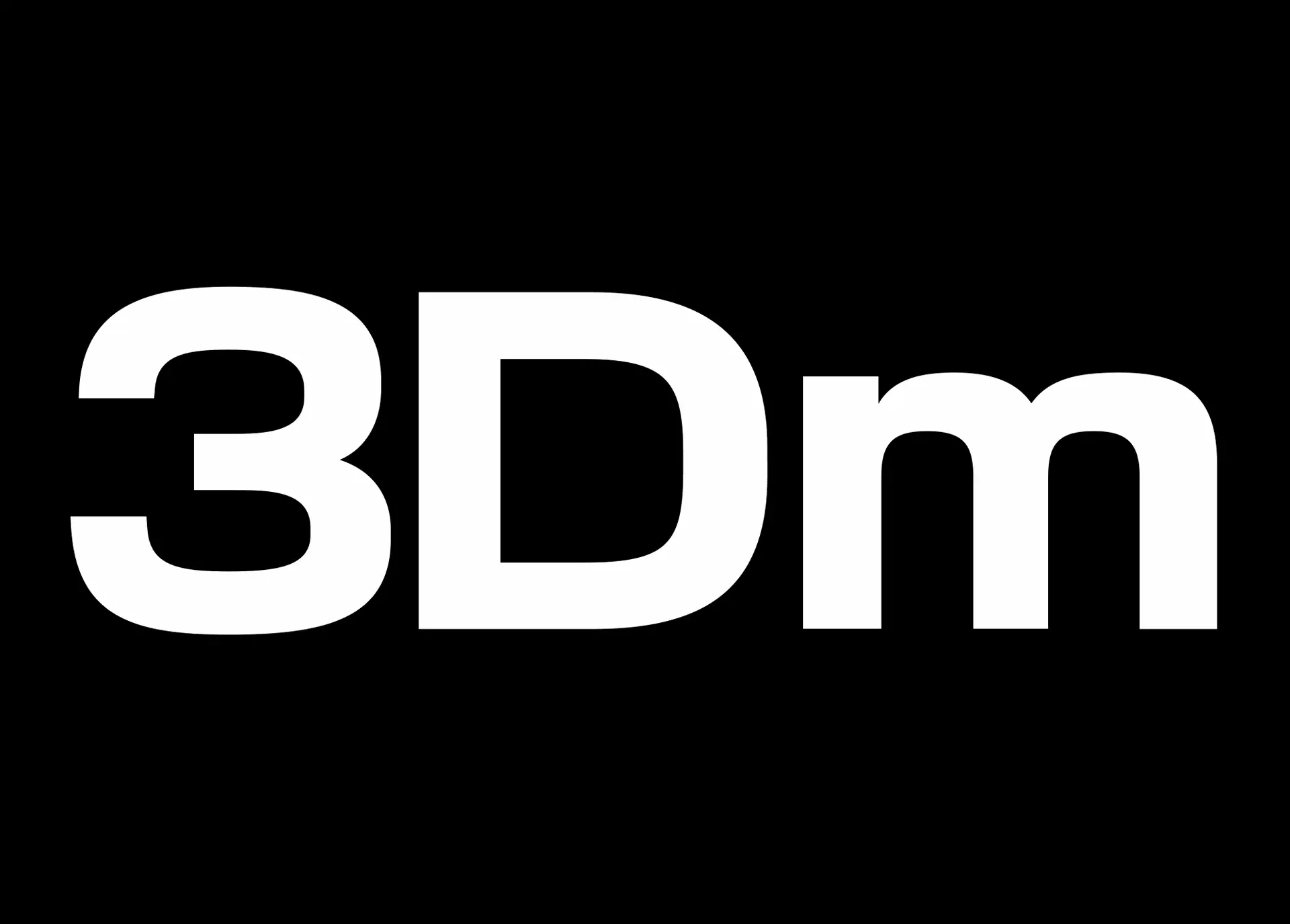 3Dm - 3Dmensionals Logo Schwarz/Weiss