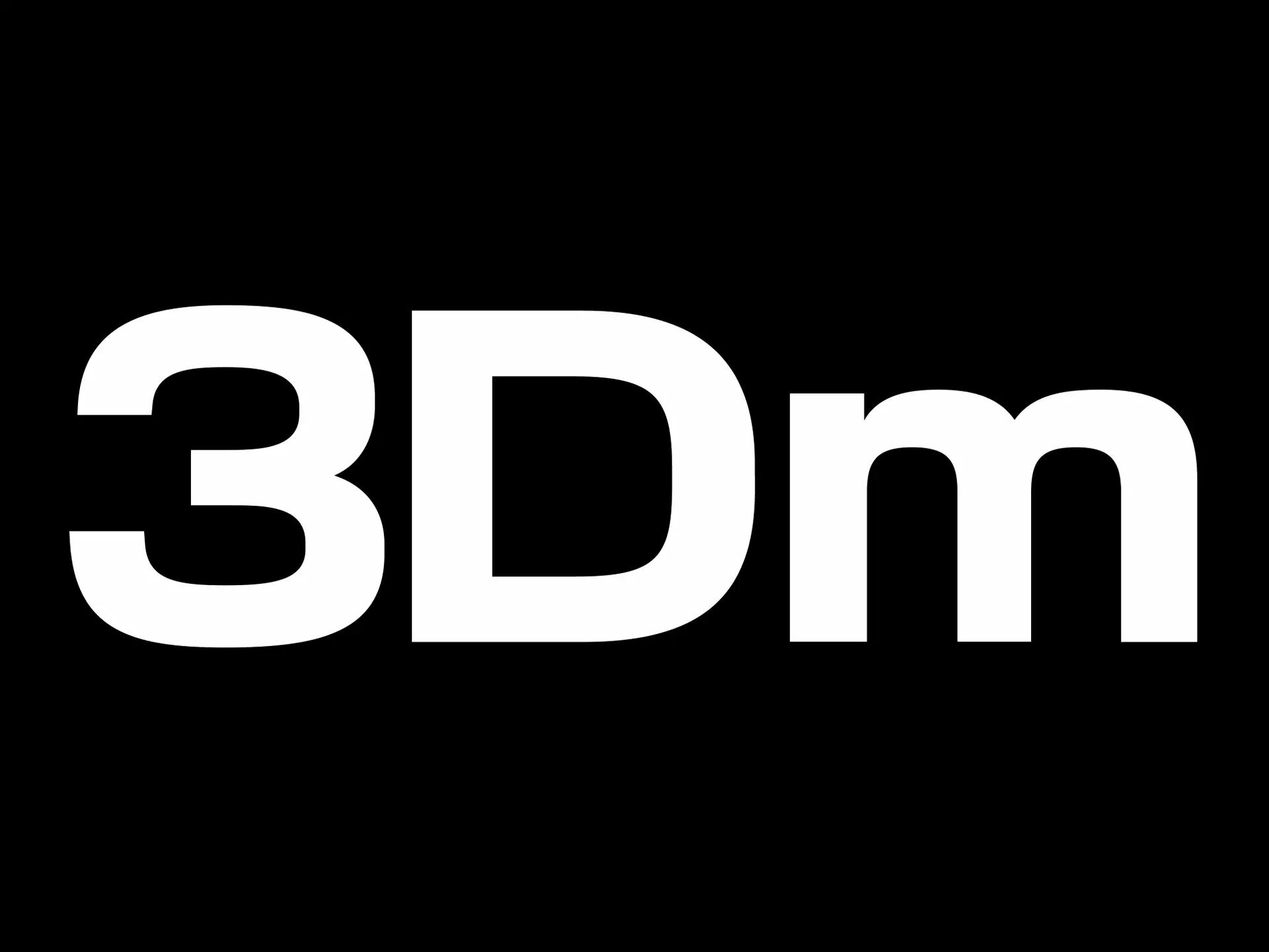 schwarz/weißes 3Dm Logo