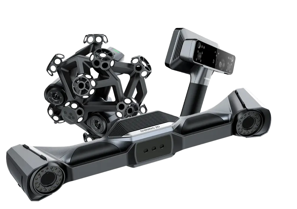 Shining 3D Scanner auf weißem Hintergrund