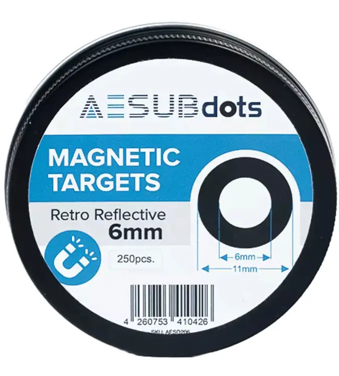 AESUBDOTS 6mm RETRO REFLECTIVE AESD206 SCANNING TARGETS 250Stk.webp